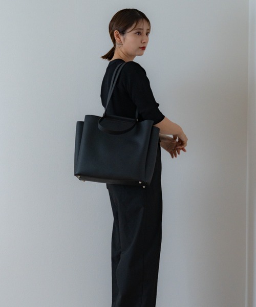 セール】Rename ダブルハンドル シンプル スクエア 2way トートバッグ