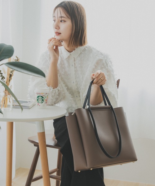 Rename ダブルハンドル シンプル スクエア 2way トートバッグ （トート