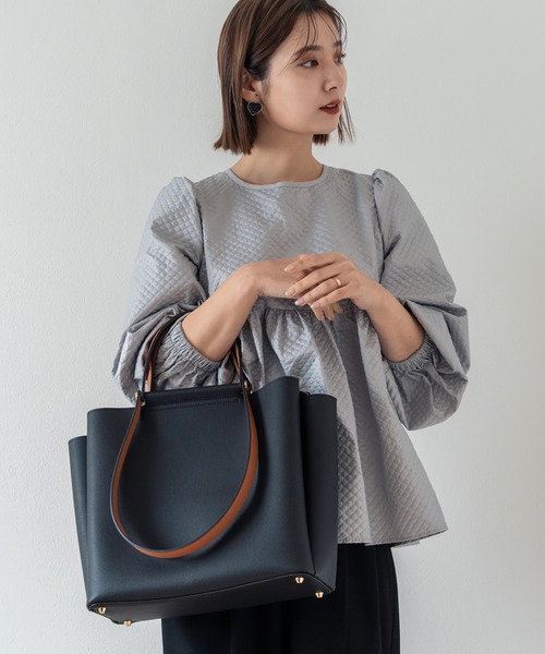 セール】Rename ダブルハンドル シンプル スクエア 2way トートバッグ