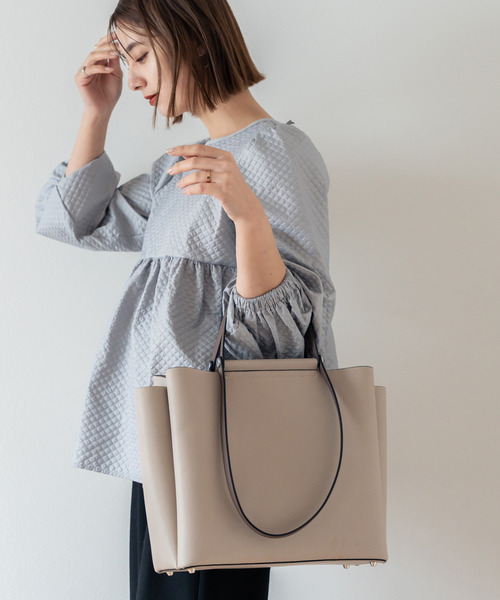 セール】Rename ダブルハンドル シンプル スクエア 2way トートバッグ