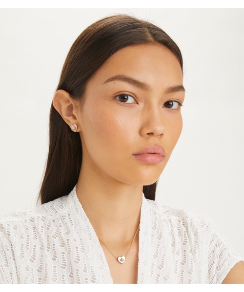 TORY BURCH（トリーバーチ）の「キラ ハート ペンダントネックレス（ネックレス・レディース・ホワイト/ピンクゴールド・ONE SIZE）」の4枚目の写真