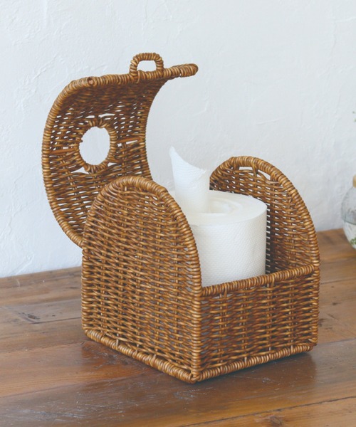 Creer（クレエ）の「UTILE(ユティル) コンパクトティッシュケース（収納グッズ・レディース・ブラウン/ナチュラル・ONE SIZE）」の5枚目の写真