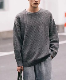 【TOBEE】ルーズクルーネック プルオーバー ニットセーター