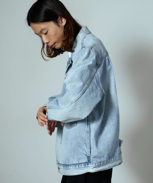 Levi's（リーバイス）の「LEVI'S/リーバイス TYPE I TRUCKER デニムジャケット 1936年復刻 Levi's Premium Gジャン（デニムジャケット・メンズ・ブラック/ライトブルー/ブルー・M/XL/L/S）」の12枚目の写真