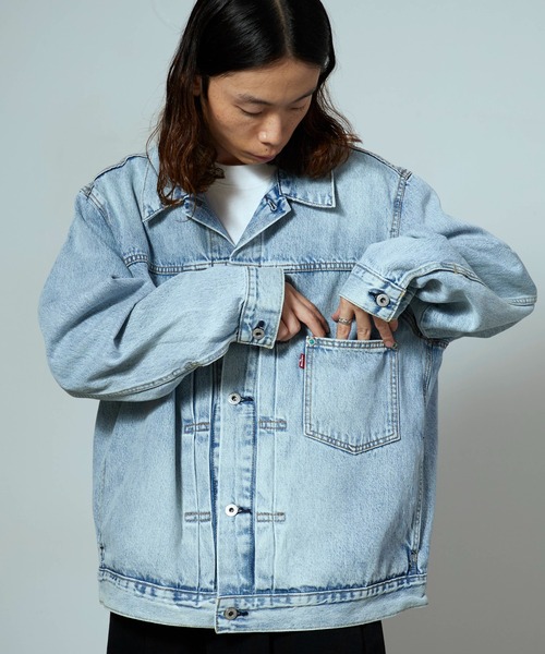 Levi's（リーバイス）の「LEVI'S/リーバイス TYPE I TRUCKER デニムジャケット 1936年復刻 Levi's Premium Gジャン（デニムジャケット・メンズ・ブラック/ライトブルー/ブルー・M/XL/L/S）」の14枚目の写真