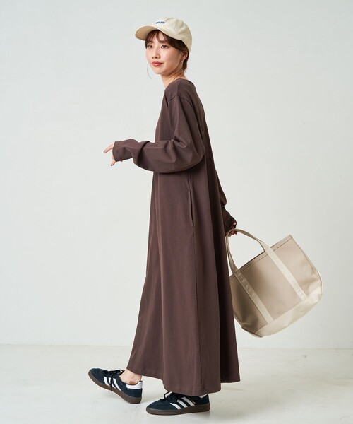 セール】限定展開 Aラインシルエット ロング ワンピース