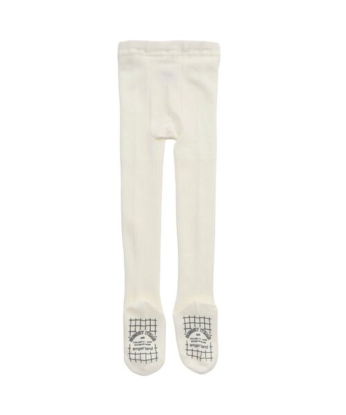 Ampersand（アンパサンド）の「シンプル リブタイツ（タイツ/ストッキング・キッズ・グレー/オフホワイト/ブラウン/エンジ/マスタード/チャコール・110/120/80/140/90/100）」の8枚目の写真