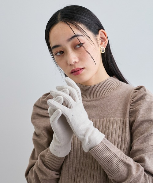 VIS（ビス）の「【WEB限定】キラキラグローブ（手袋・レディース・ブラック/ライトグレー・FREE）」の15枚目の写真