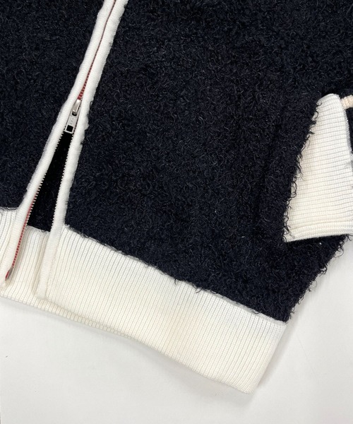 Q（キュー）の「ニットトラックジャケット（カーディガン/ボレロ・レディース・ブラック/ライトグレー・MEDIUM）」の18枚目の写真