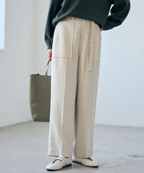 RONEL（ロネル）の「ツイードベイカーパンツ（その他パンツ・レディース・オフホワイト/ブラック/モカ・L/M/S）」の2枚目の写真