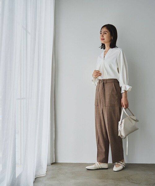 RONEL（ロネル）の「ツイードベイカーパンツ（その他パンツ・レディース・オフホワイト/ブラック/モカ・L/M/S）」の22枚目の写真