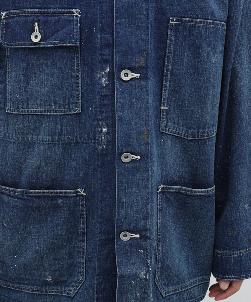 JOURNAL STANDARD J.S HOMESTEAD(ジャーナルスタンダードホームステッド)の「J.S.Homestead / PAINT DENIM CHORE COAT(カバーオール・メンズ・ブルー系その他・MEDIUM/LARGE)」の16枚目の写真