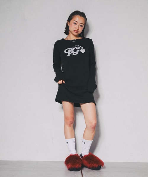 HTH(エイチティーエイチ)の「knit op(ワンピース・レディース・ブラック/レッド/ブラウン・フリー)」の2枚目の写真