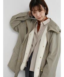 Samansa Mos2 blue | 【撥水/マルチウェイ】ボアベストライナー付マウンテンパーカー(ブルゾン)