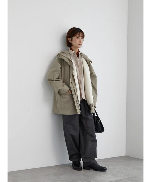 Samansa Mos2 blue（サマンサモスモスブルー）の「【撥水/マルチウェイ】ボアベストライナー付マウンテンパーカー（ブルゾン・レディース・カーキ/チャコールグレー/ベージュ・F）」の22枚目の写真