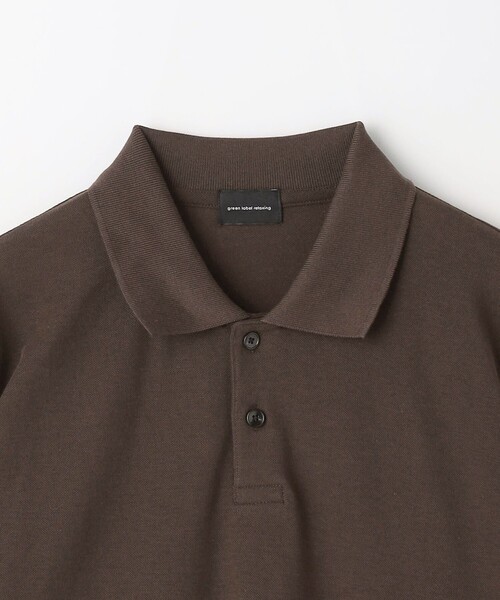 green label relaxing（グリーンレーベルリラクシング）の「ハイツイスト カノコ ポロシャツ（ポロシャツ・メンズ・ブラック/ダークブラウン・S/M/L/XL）」の10枚目の写真