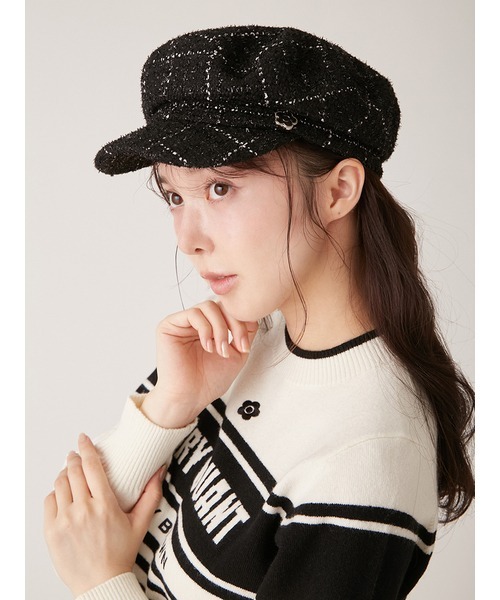 LILY BROWN（リリーブラウン）の「【LILY BROWN×MARY QUANT】デイジーモチーフキャスケット（キャスケット・レディース・ブラック/ホワイト・FREE）」の10枚目の写真