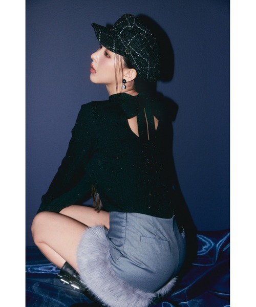 LILY BROWN（リリーブラウン）の「【LILY BROWN×MARY QUANT】デイジーモチーフキャスケット（キャスケット・レディース・ブラック/ホワイト・FREE）」の3枚目の写真