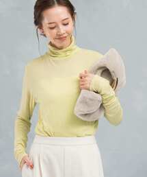 URBAN RESEARCH ROSSO WOMEN | シルク混タートルネックプルオーバー(Tシャツ/カットソー)