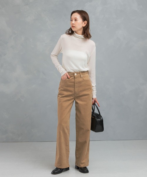 URBAN RESEARCH ROSSO WOMEN（アーバンリサーチ　ロッソ）の「シルク混タートルネックプルオーバー（Tシャツ/カットソー・レディース・オフホワイト/ブルー系その他/イエロー・FREE）」の7枚目の写真