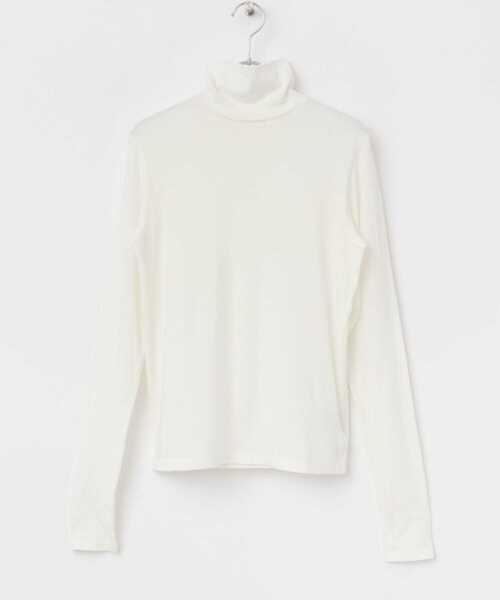 URBAN RESEARCH ROSSO WOMEN（アーバンリサーチ　ロッソ）の「シルク混タートルネックプルオーバー（Tシャツ/カットソー・レディース・オフホワイト/ブルー系その他/イエロー・FREE）」の13枚目の写真