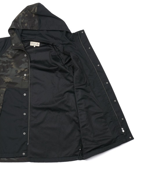 The DUFFER of ST.GEORGE（ザダファーオブセントジョージ）の「【WEB限定アイテム】CAMO MIX MOUNTAIN PARKA：ミックスカモ マウンテンパーカー（マウンテンパーカー・メンズ・ブラック・X-LARGE/LARGE/MEDIUM/SMALL）」の10枚目の写真