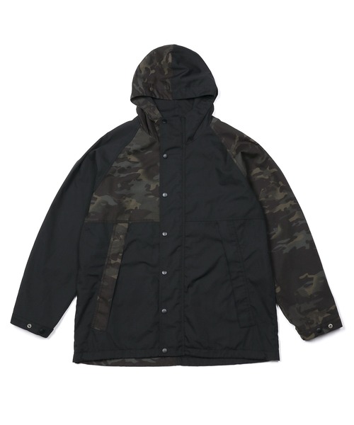 The DUFFER of ST.GEORGE（ザダファーオブセントジョージ）の「【WEB限定アイテム】CAMO MIX MOUNTAIN PARKA：ミックスカモ マウンテンパーカー（マウンテンパーカー・メンズ・ブラック・X-LARGE/LARGE/MEDIUM/SMALL）」の6枚目の写真
