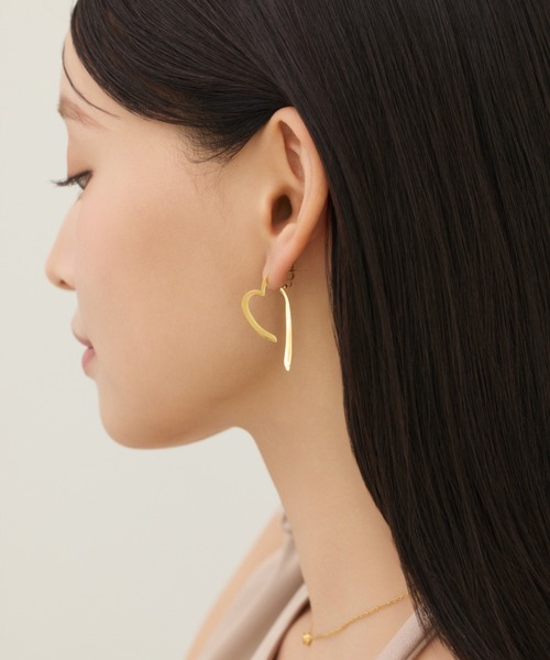 ciite' surgical stainless（シーテサージカルステンレス）の「【 金属アレルギー対応 】 スリングハート リンクピアス サージカルステンレス（ピアス（両耳用）・レディース・シルバー/ゴールド・FREE）」の19枚目の写真