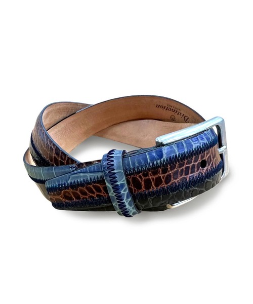 MEN'S BIGI（メンズビギ）の「エンボスパッチワークベルト（ベルト・メンズ・ブルー/イエロー/ブラウン・02/03）」の2枚目の写真