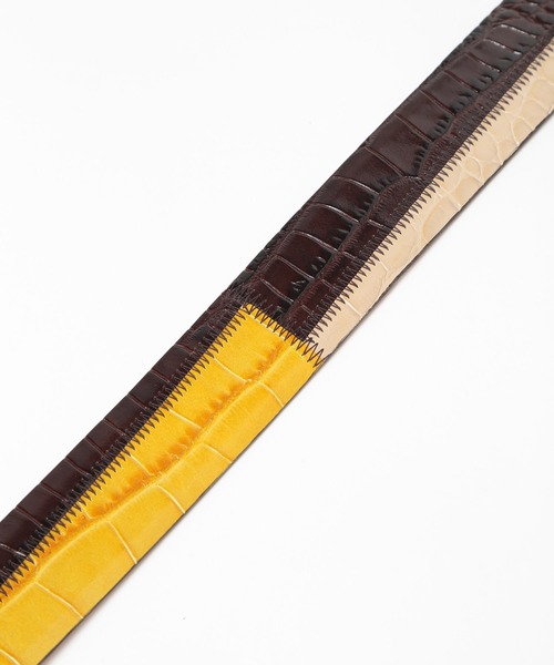 MEN'S BIGI（メンズビギ）の「エンボスパッチワークベルト（ベルト・メンズ・ブルー/イエロー/ブラウン・02/03）」の5枚目の写真