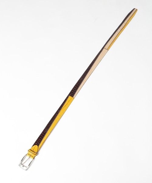 MEN'S BIGI（メンズビギ）の「エンボスパッチワークベルト（ベルト・メンズ・ブルー/イエロー/ブラウン・02/03）」の8枚目の写真