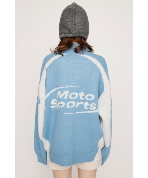 SLY（スライ）の「LOGO JQ ZIP UP C/D ロゴ ジャガード ジップアップ カーディガン（カーディガン/ボレロ・レディース・ネイビー/ブラック/ライトブルー・FREE）」の21枚目の写真