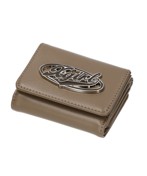 X-girl（エックスガール）の「OVAL LOGO BUCKLE MINI WALLET（財布・レディース・ブラック/ブラウン/ピンク/グリーン/ベージュ・ONE SIZE）」の8枚目の写真