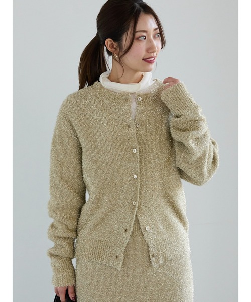 Te chichi(テチチ)の「ラメシャギークルーカーディガン(カーディガン/ボレロ・レディース・シルバー/チャコールグレー/ゴールド・F)」の17枚目の写真