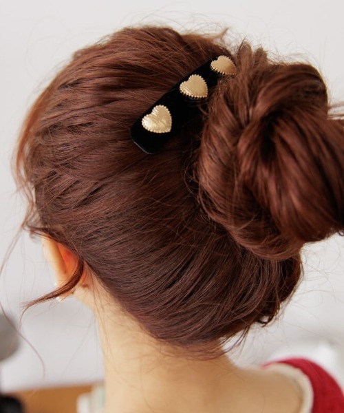 flower(フラワー)の「メタルハートピン(ヘアピン・レディース・シルバー/ゴールド・A/B)」の1枚目の写真