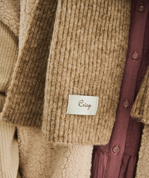 Crisp（クリスプ）の「メランジリブマフラー（マフラー・レディース・アイボリー/ブラウン・FREE）」の14枚目の写真