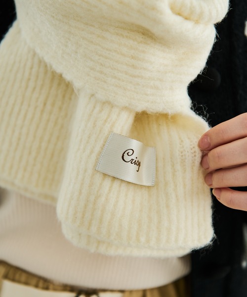 Crisp（クリスプ）の「メランジリブマフラー（マフラー・レディース・アイボリー/ブラウン・FREE）」の17枚目の写真