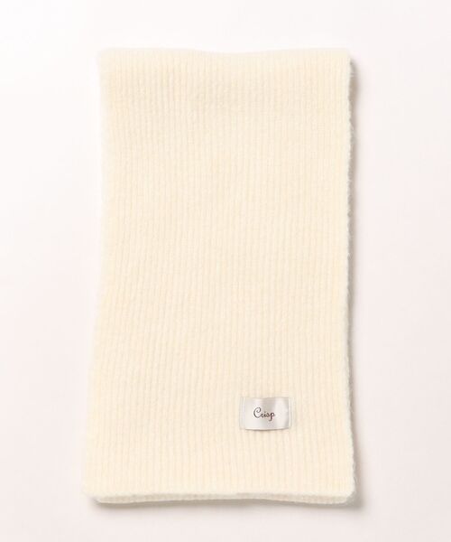 Crisp（クリスプ）の「メランジリブマフラー（マフラー・レディース・アイボリー/ブラウン・FREE）」の7枚目の写真