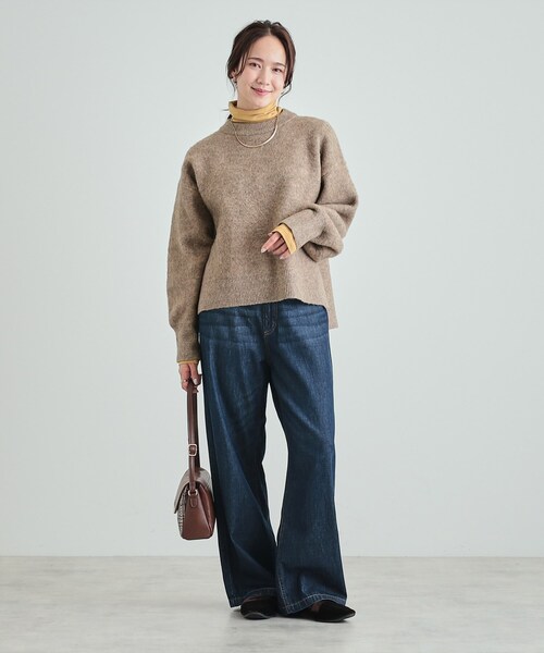 DRESKIP（ドレスキップ）の「◆【S-LL】Wフェイス ふわふわ起毛ニット（ニット/セーター・レディース・グレー/キャメル/ピンク系・01/02/03/04）」の16枚目の写真