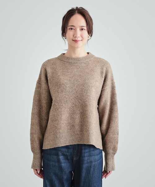 DRESKIP（ドレスキップ）の「◆【S-LL】Wフェイス ふわふわ起毛ニット（ニット/セーター・レディース・グレー/キャメル/ピンク系・01/02/03/04）」の20枚目の写真