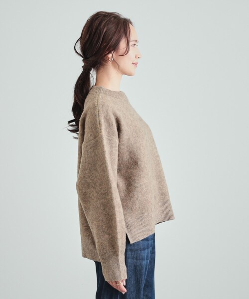 DRESKIP（ドレスキップ）の「◆【S-LL】Wフェイス ふわふわ起毛ニット（ニット/セーター・レディース・グレー/キャメル/ピンク系・01/02/03/04）」の21枚目の写真