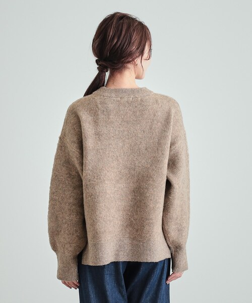 DRESKIP（ドレスキップ）の「◆【S-LL】Wフェイス ふわふわ起毛ニット（ニット/セーター・レディース・グレー/キャメル/ピンク系・01/02/03/04）」の22枚目の写真