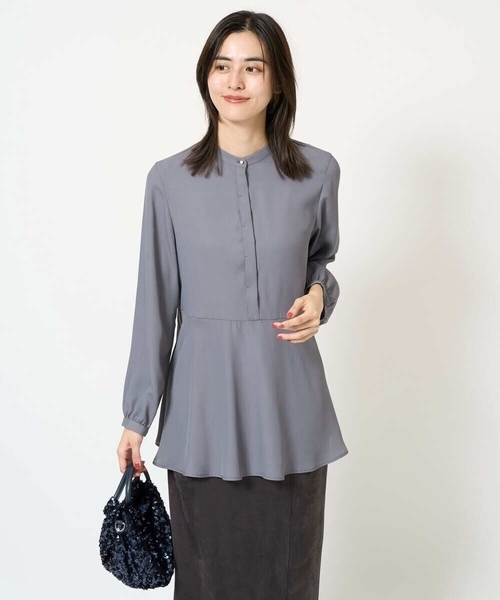 a.v.v（アーヴェヴェ）の「ウエスト切り替えペプラムブラウス（シャツ/ブラウス・レディース・アイボリー/グレー・40/38/42/34/36）」の17枚目の写真