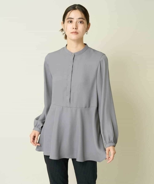 a.v.v（アーヴェヴェ）の「ウエスト切り替えペプラムブラウス（シャツ/ブラウス・レディース・アイボリー/グレー・40/38/42/34/36）」の21枚目の写真