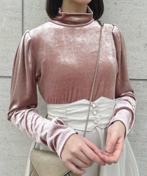 F i.n.t | ハイネックベロアパフスリーブトップス/F&A(Tシャツ/カットソー)