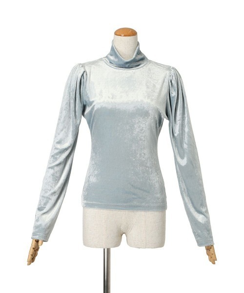 F i.n.t（フィント）の「ハイネックベロアパフスリーブトップス/F&A/fint（Tシャツ/カットソー・レディース・ライトブルー/ブラック/ピンク・FREE）」の14枚目の写真