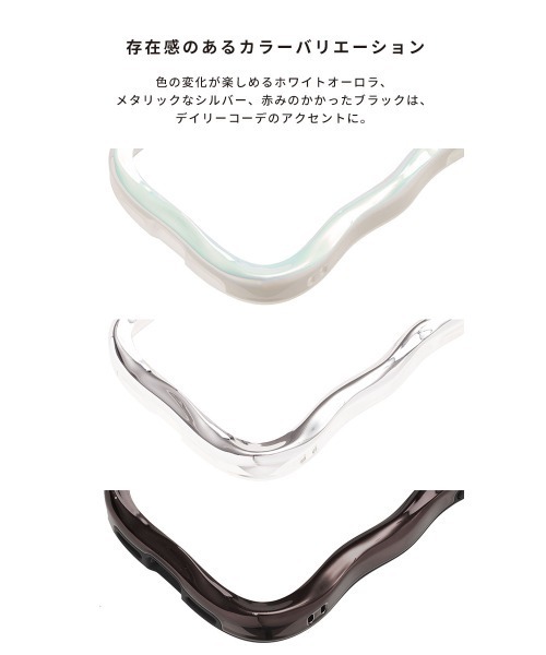 iFace（アイフェイス）の「iPhone 17/16/15/14/13 専用 iFace BeBling Wave クリアケース（スマホケース/カバー・レディース・シルバー/ブラック/ホワイト系その他2・iPhone 12/12 Pro/iPhone 16 Pro/iPhone 16/iPhone 13/14/15）」の5枚目の写真