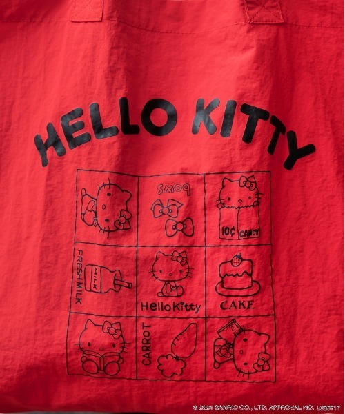 ad thie（アドティエ）の「【HELLO KITTY】 ビッグロゴ トートバッグ（トートバッグ・レディース・レッド/アイボリー/ブラック・FREE）」の12枚目の写真