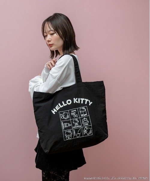 ad thie（アドティエ）の「【HELLO KITTY】 ビッグロゴ トートバッグ（トートバッグ・レディース・レッド/アイボリー/ブラック・FREE）」の4枚目の写真