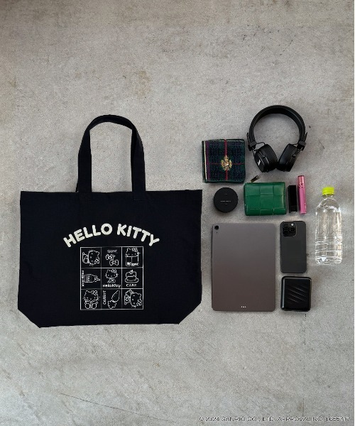 ad thie（アドティエ）の「【HELLO KITTY】 ビッグロゴ トートバッグ（トートバッグ・レディース・レッド/アイボリー/ブラック・FREE）」の19枚目の写真